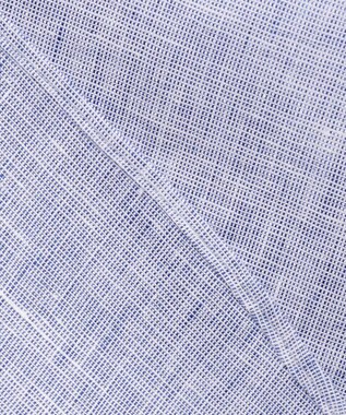 JOSEPH ABBOUD 【麻100％・軽い・涼しい】 モイスチャーリネンバンドカラーシャツ サックスブルー系
