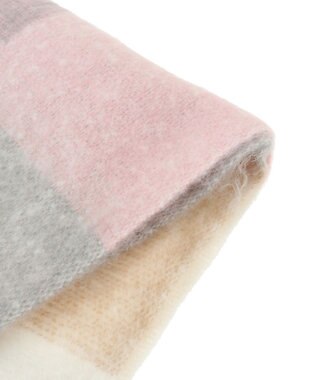 AMERICAN HOLIC シャギーチェックＢＩＧマフラー Pink