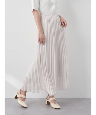 earth music&ecology すきな丈プリーツスカート Ivory