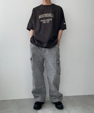 WEGO 【綿100%/MLサイズ展開】DISCUS　ルーズカレッ１００％ ブラック