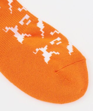 PW CIRCULUS 【MEN】【土踏まずをサポート】鹿×モフモフ  ミドルソックス オレンジ系5