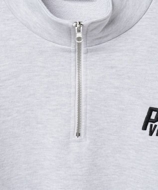 WEGO ヘビーウエイトハーフZIPワンポイントPO グレー