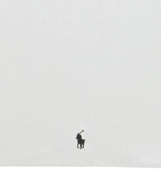 MOONBAT 【軽量/大きめ】POLO RALPH LAUREN 遮光 晴雨兼用 折りたたみ日傘 ワンポイント ポロポニー 60cm オフホワイト