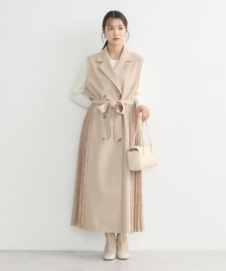 earth music&ecology サイドレースジレンチ Beige