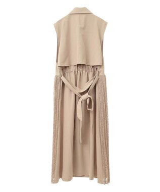 earth music&ecology サイドレースジレンチ Beige