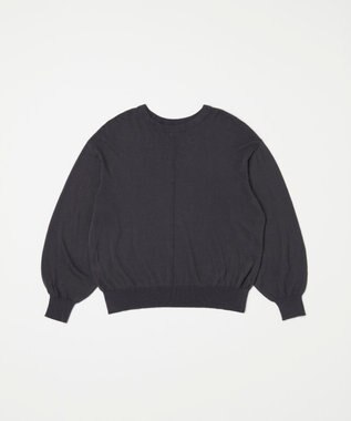 TOQUE 〈大草直子さんアドバイザー〉ウォッシャブルシルク×コットン ニットロングスリーブ チャコールグレー