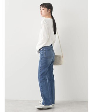 earth music&ecology セルフカットセミフレアデニムパンツ Medium Indigo