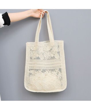 UNBILLION カシュカシュ cachecache / レース縦型トートバッグ