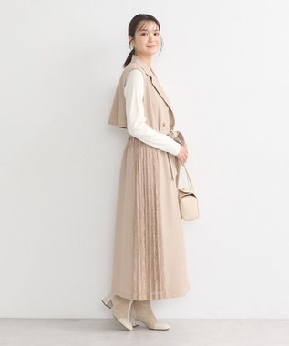 earth music&ecology サイドレースジレンチ Beige