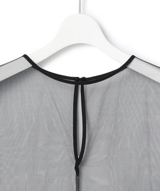 23区 【GOLD LABEL/見上愛さん着用】チュール ペプラムブラウス ブラック系