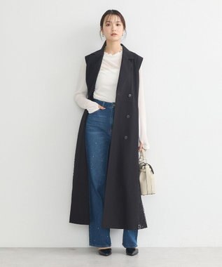 earth music&ecology サイドレースジレンチ Black