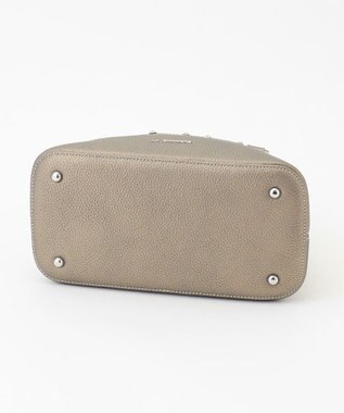 LA BAGAGERIE ラインストーンリベット　カウレザー2wayハンドバッグ ガンメタリック