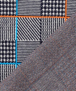 23区GOLF 【MEN】チェックジャガード　クルーネック  ニット ネイビー系3