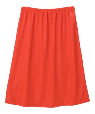 UNFILO リネンレーヨン スキッパー ワンピース オレンジ