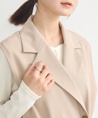 earth music&ecology サイドレースジレンチ Beige