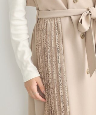 earth music&ecology サイドレースジレンチ Beige