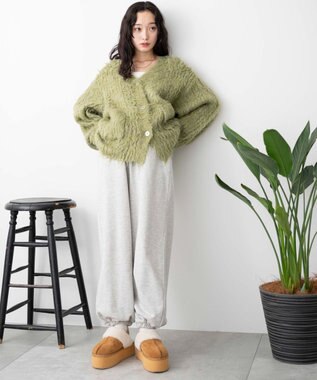 WEGO スウェットジョガーパンツ 杢グレー