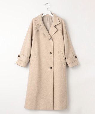 Feroux 【古畑星夏さん着用】スタンドネックウールライク コート ベージュ系
