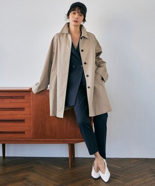 ICB 【接触冷感・UVケア・撥水・洗える】 LooseWeave テーパードパンツ ネイビー系