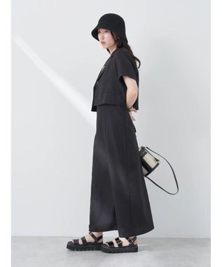 earth music&ecology リサイクルポリエステルブレンドキャミワンピース Black