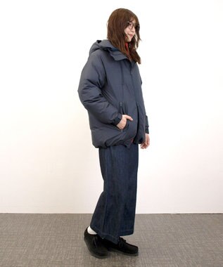 J.PRESS YORK STREET 【UNISEX】フーデット ダウンジャケット ネイビー系