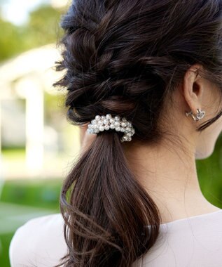 Tiaclasse つぶつぶリッチパールヘアゴム オフホワイト