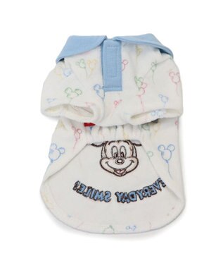 PET PARADISE ディズニー ミッキーマウス サーモキープ Tシャツ 《風船柄》 小型犬 ホワイト×ブルー