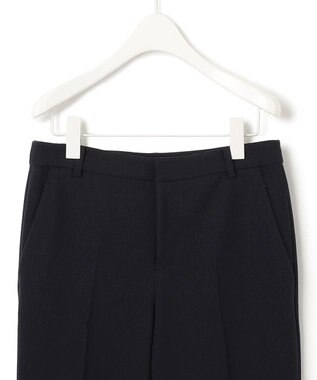 23区 トリアセダブルジョーゼット パンツ ブラック系