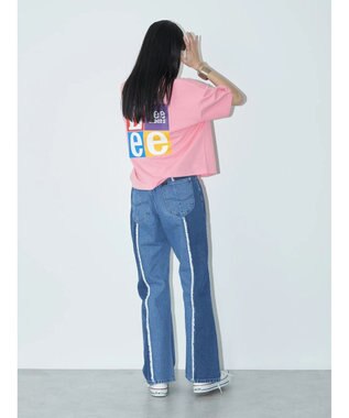 earth music&ecology Ｌｅｅ×ｅ．ｍ．ａ．ｅ　ＢＡＣＫ　ＰＲＩＮＴ　ＴＥＥ Pink