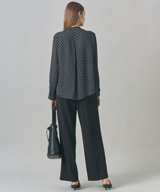 ICB L 【新色追加・防シワ・速乾・洗える】Fied ワイドパンツ ブラック系