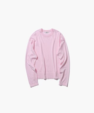 ATON RECYCLED FRESCA COTTON | クルーネック セーター PINK