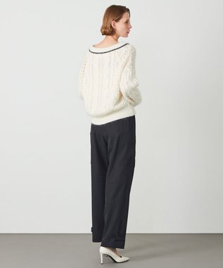 BEIGE， 【CLUEL12月号掲載】NESLE / ニット Ecru x Navy