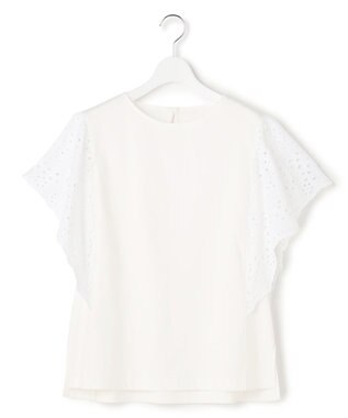 23区 【先行予約】カットワークエンブロイダリー デザインスリーブ トップス