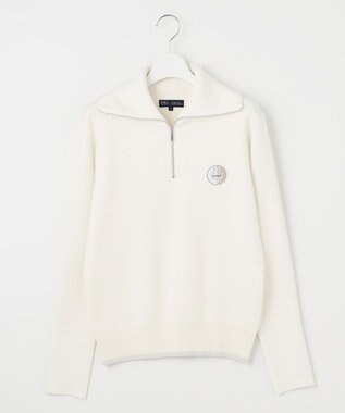 23区GOLF 【WOMEN】ストレッチモールハーフジップ ニット ホワイト系