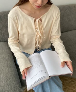 WEGO キャミセットリボンカーディガン ホワイトアイボリー