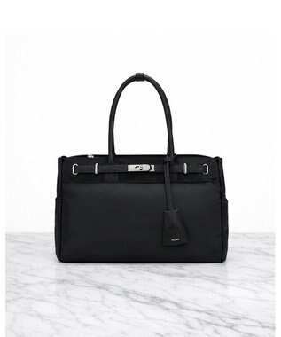 style code 【高密度ナイロン×レザー】ナイロンロングハンドルトートバッグ　軽量　大容量