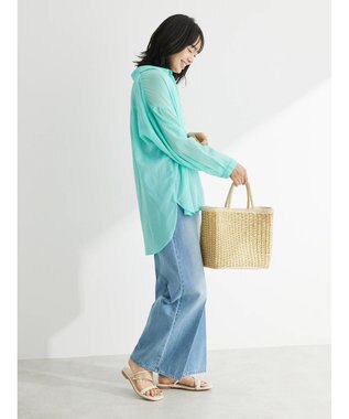 Green Parks インド綿　柔らかボイルシャツ Green