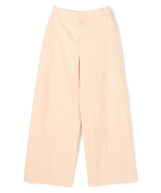 BEIGE， PREHNA / コットンツイル カービーシームワイドパンツ Peach