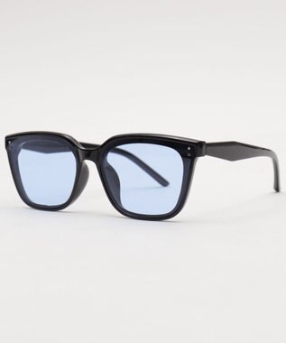 WEGO 【ユニセックス着用ITEM】フラットカラーレンズウェリントン ブルー