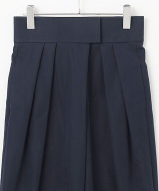 #Newans ２タックコクーンワイドパンツ ネイビー