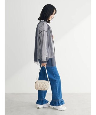 Green Parks ２ＷＡＹチュールギャザープルオーバー Charcoal Gray