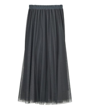 YECCA VECCA レイヤードチュールマーメイドスカート Charcoal Gray