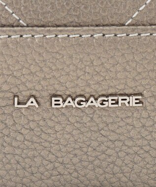 LA BAGAGERIE ラインストーンリベット　カウレザー2wayハンドバッグ ガンメタリック