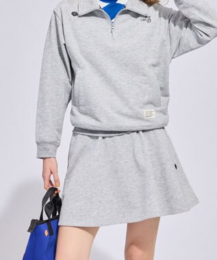 PW CIRCULUS 【WOMEN】ハーフジップ 裏毛スウェットトップス ゴルフウェア レディース グレー系
