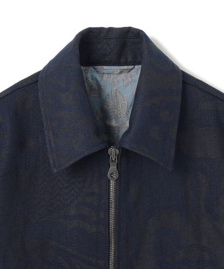 JOSEPH HOMME 【HIGH GRADE LINE】フォークアートジャガード　ジップアップブルゾン ブラック系