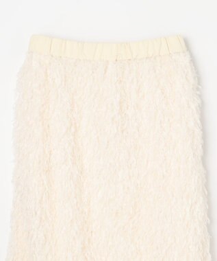 NAVE 【Nave・洗える】フェザーフリンジ スカート アイボリー系