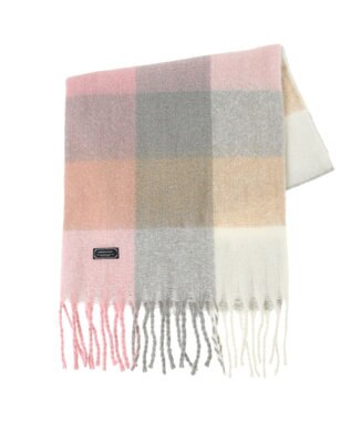 AMERICAN HOLIC シャギーチェックＢＩＧマフラー Pink