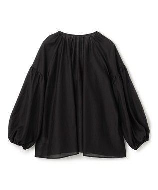 UNFILO シアーギャザーブラウス [NEW]ブラック