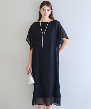 23区 L 【APPLAUDIR】シフォンジョーゼット コンビドレス