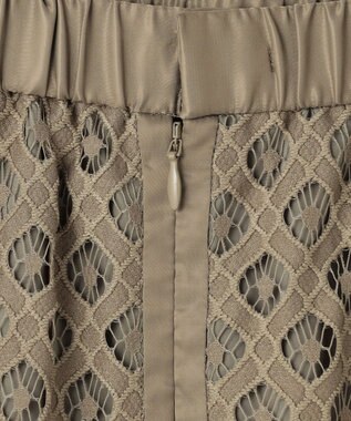 自由区 【SHIHOさん着用・こだわり素材・セットアップ対応】パネルレース スカート カーキ